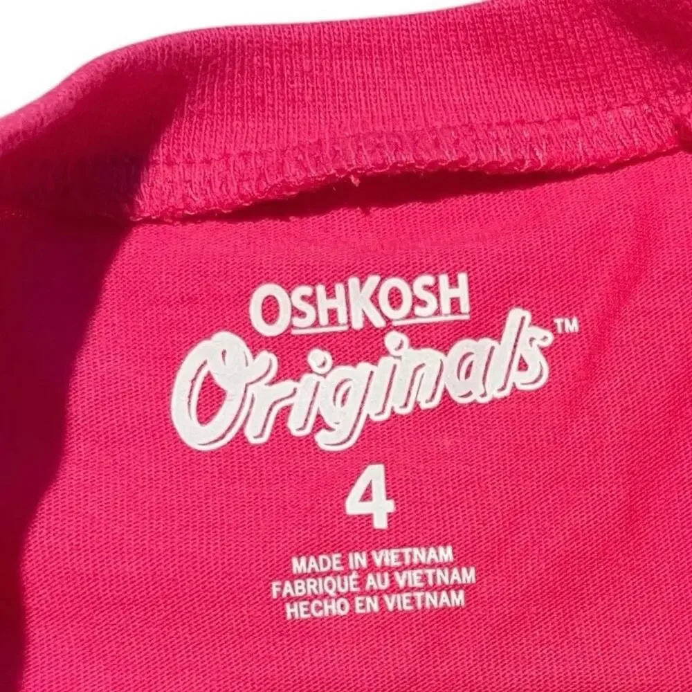 OshKosh Girls Size 4 Pink Butterfly Future Belongs to Girls Shirt NWT